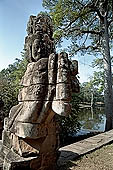 Angkor Thom - the South Gate - detail of the Naga